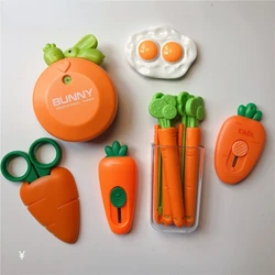 Carrot Cute and Practical Fridge Magnets - Detachable Miniature Knife and Egg Timer