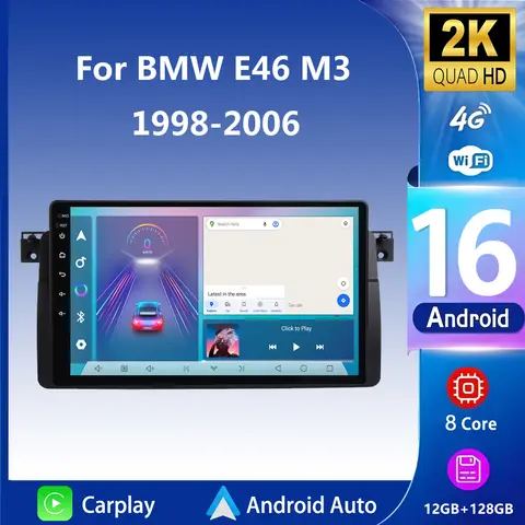 Autoradio For bmw E46 Rover 75 Coupe 318/320/325/330/335 Android 16 Car radio Multimedia Player intelligent system Carplay+Auto