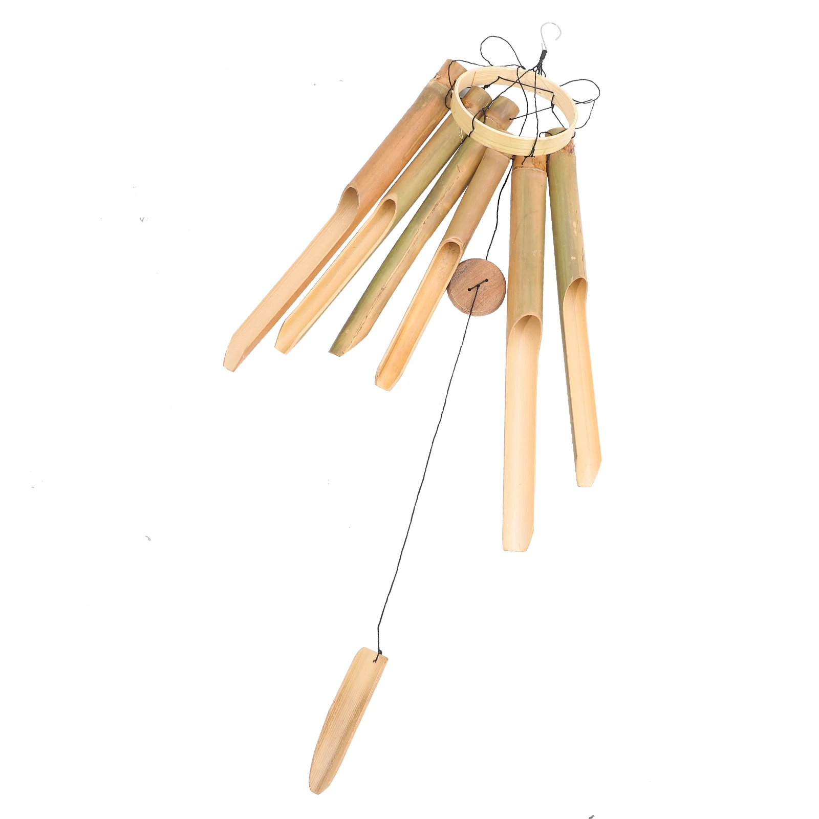 

Bamboo Tube Wind Chime Outdoor Hanging Decor Lightweight Classic Material Wind Chimes Porch Garden Bedroom Study