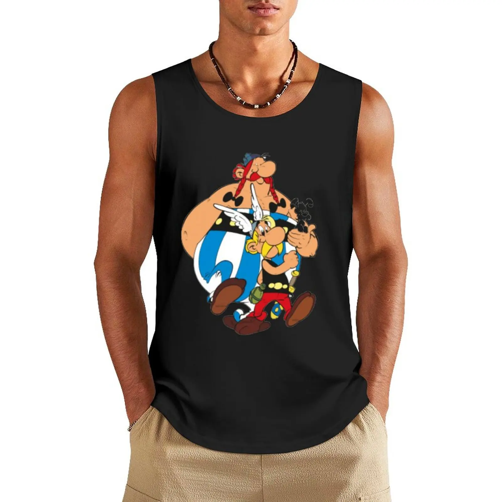 

Obelix and Asterix Tank Top gym shirts summer clothes men 2024