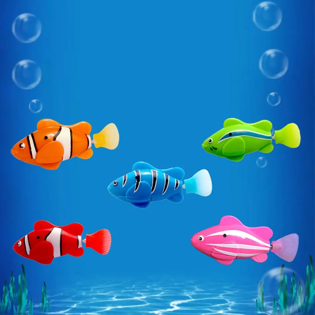 Bionic Fish Electric Pets Toys Swimming Magical Underwater World Deep Sea Electronic Sensing Fish Baby Robot Gift Mini Bath Toy