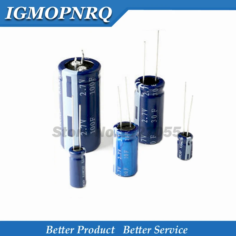 2PCS super capacitor farad capacitor 2.7V  2F 3.3F 4F 4.7F 5F 6F 7F 8F 10F 15F 20F 25F 30F 60F