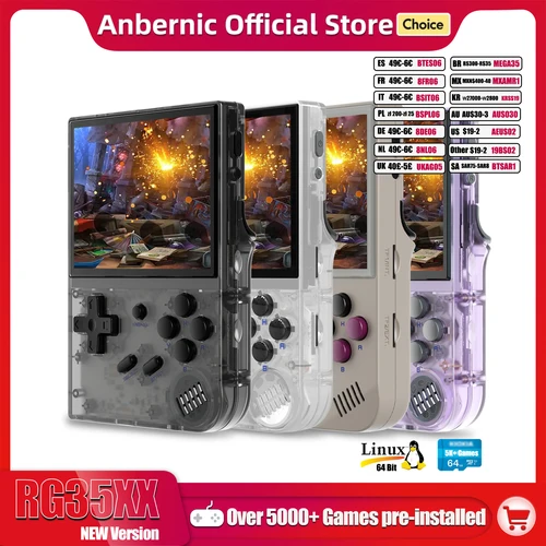 ANBERNIC RG35XX nueva consola de juegos portátil IPS de 3,5 pulgadas actualizada con sistema Linux H700 ARM Cortex-A53 de cuatro núcleos 1,5 GHz