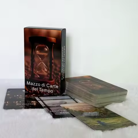 Italian Time Oracle Deck, 54 Time-Themed Cards for Self-Discovery, Divination, Prediction &amp; Spiritual Guidance, 12x7cm