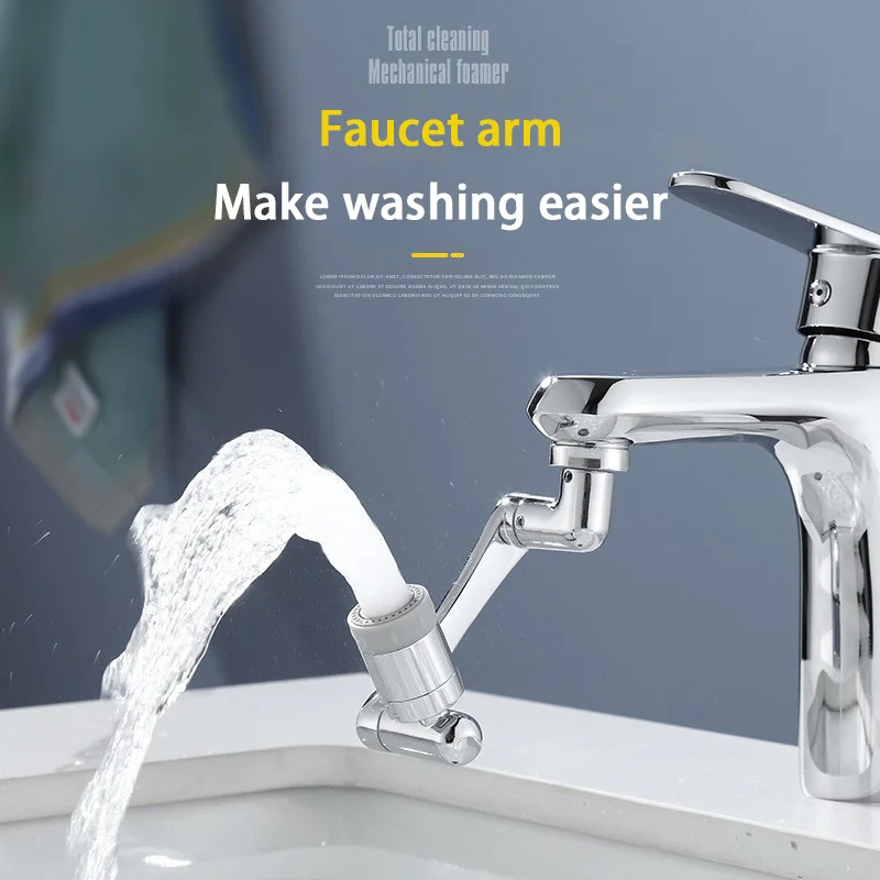 Rotatable Multifunctional Extension Faucet Aerator 1080 Degree Swivel Robotic Arm Water Filter Sink Water Tap Accesorios Hot