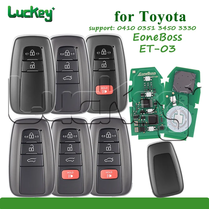 ET-03 Universal Smart Car Key For Toyota Camry CHR Izoa RAV4 Avalon Wildlander EoneBoss Keyless 4D 8A 0410 0351 Remote Key Fob