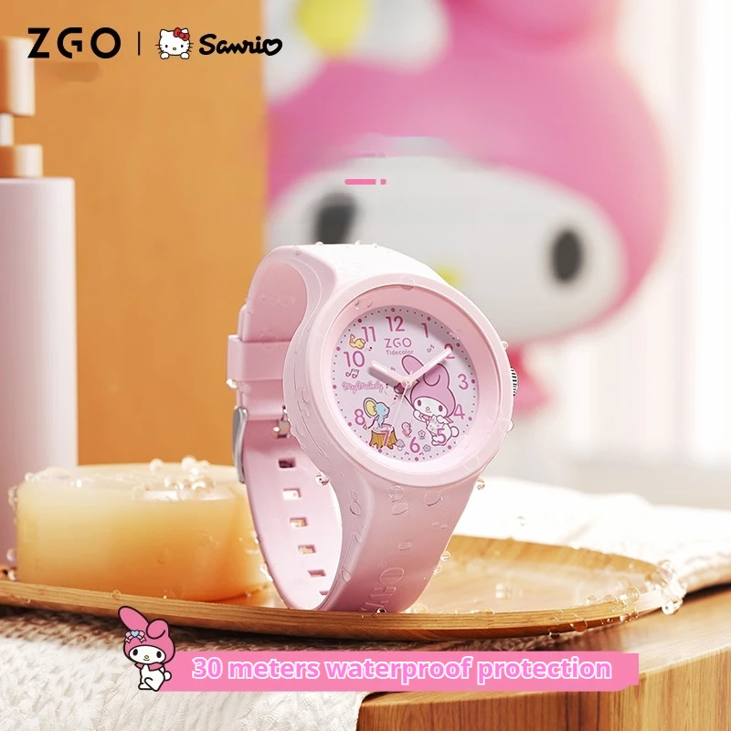 New Hello Kitty Cinnamoroll Watch Girls Student Jelly Watch Children'S Glow-In-The-Dark Waterproof Quartz Watch Birthday Gift