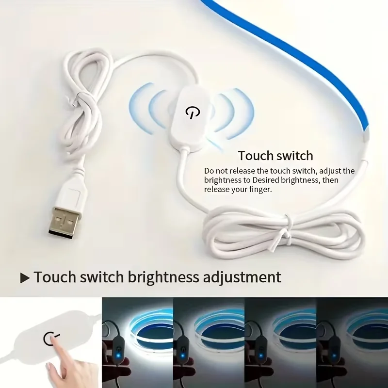 רצועת תאורת לד Lqhzmyy, מופעלת באמצעות USB, תמונה 2