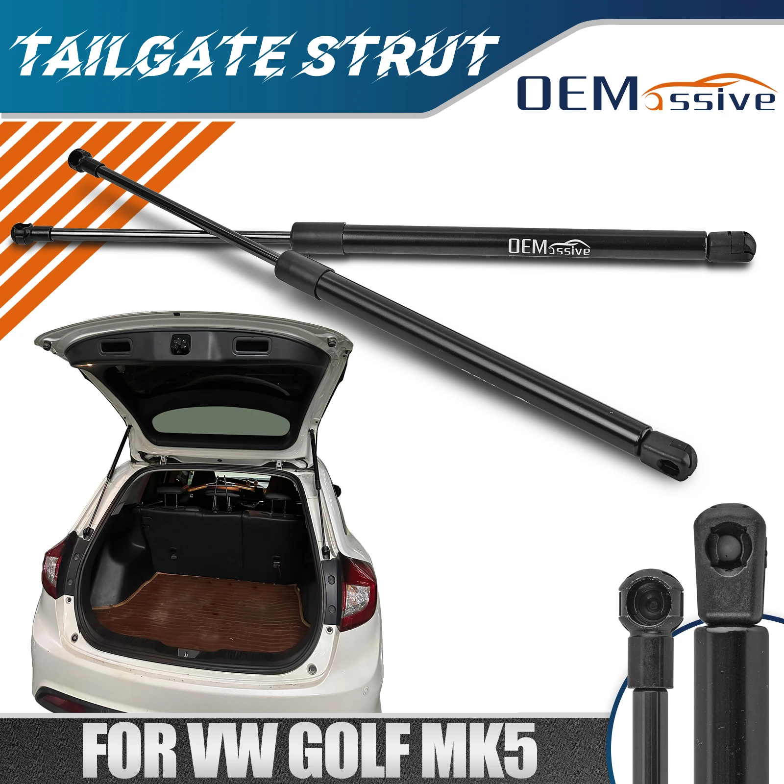 2 szt. Rozpórki tylnej klapy sprężyna gazowa tylny wspornik bagażnika wymienny uchwyt do VW Golf MK5 Hatchback 2003 - 2009 1 k6827550d