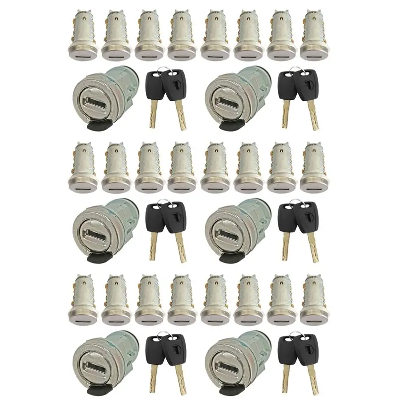 Simple 30X Car Ignition Lock Set For Fiat Ducato For For Citroen SIP22 Blade Car Key Door Milling Cylinder Trunk Lock