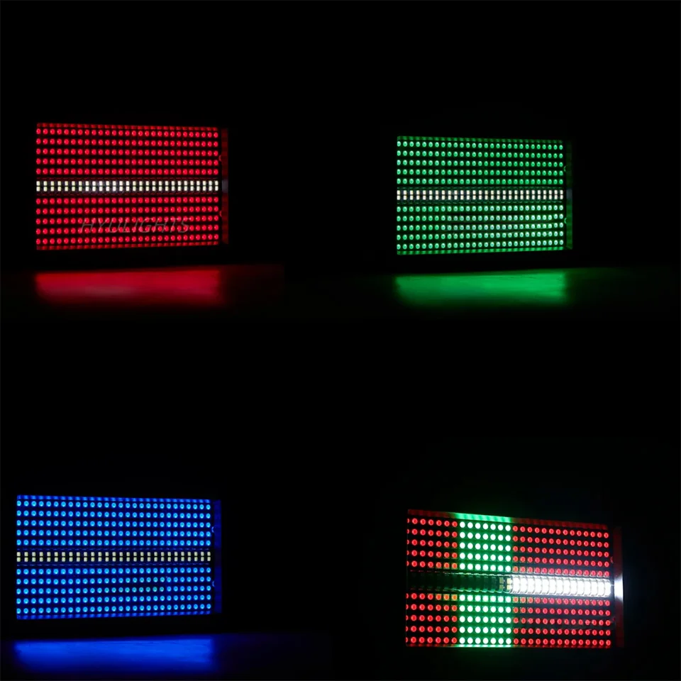 60W Mni LED Strobe Remote Control RGB 3in1 8 Partition +White 8000K 4Partition DMX Super Bright Dj Strobe Stage Lighting Effects