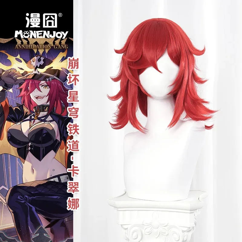 

Game Honkai: Star Rail Cosplay Costume Caterina Black Suit Red Long Wig Halloween Party Carnival Sexy Evening Dressc;6,r'8;p'