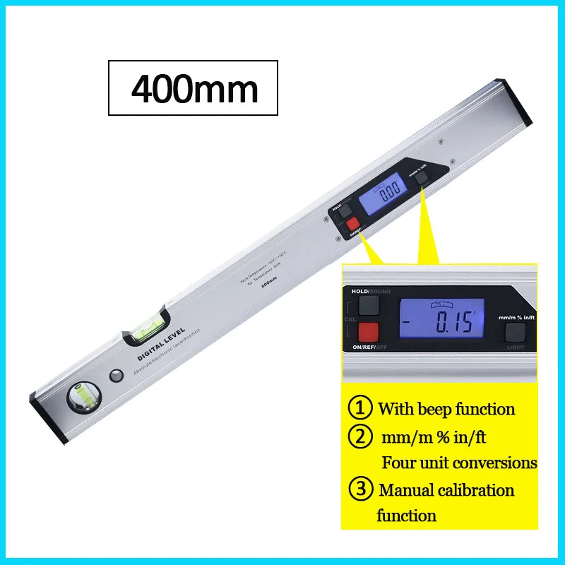 400mm Digital Protractor Angle Finder Electronic Level 360 Degree Inclinometer With/without Magnets Level Angle Slope Test Ruler