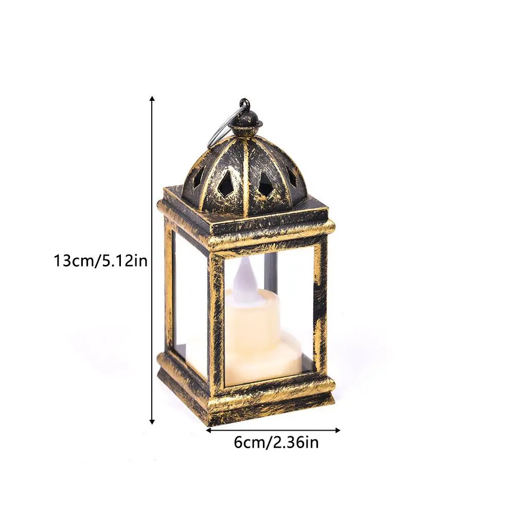 Xmas LED Lights Retro Glowing Lantern With Handle Simulation Cande Light Tabletop Atmosphere Lights Christmas Decoration 2025