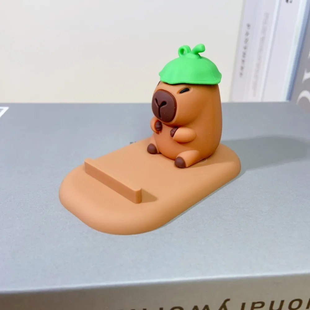 

Turtle Capybara Phone Holder Figure Model PVC Doll Capybara Mobile Phone Stand Animal Cartoon Capybara Cell Phone Bracket