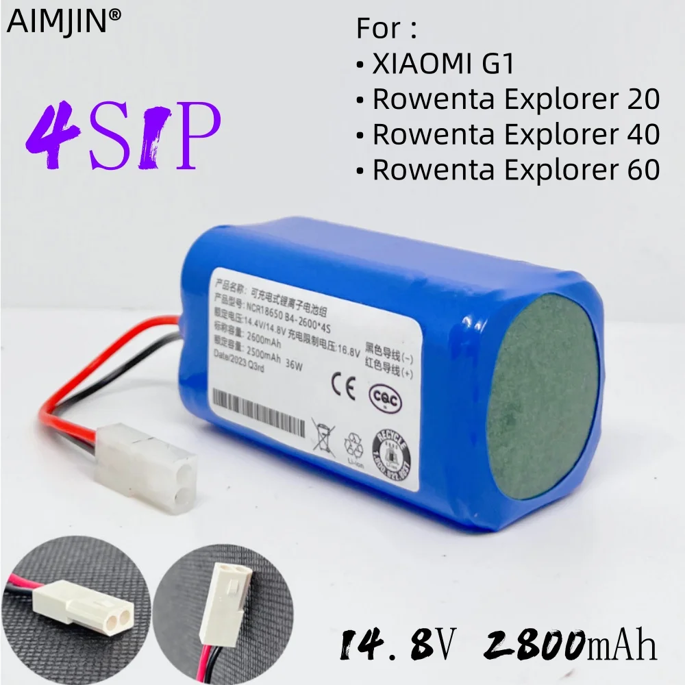 

Оригинальный литий-ионный аккумулятор 14,8 В для Xiaomi G1 Rowenta Tefal Explorer Serie 20 40 60