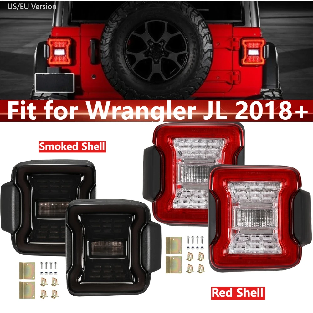 

Светодиодные задние фонари, стоп-сигналы и указатели поворота для Jeep Wrangler JL 2018+ с функцией двойного мигания и светом заднего хода