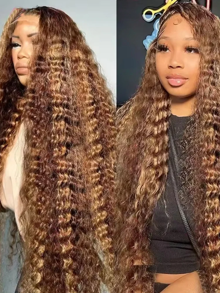 

Highlight Honey Blonde Kinky Curly 30 Inch Hd Lace Front Wig Human Hair 13x6 Deep Wave Lace Frontal Wigs Wigs Human Hair Wigs