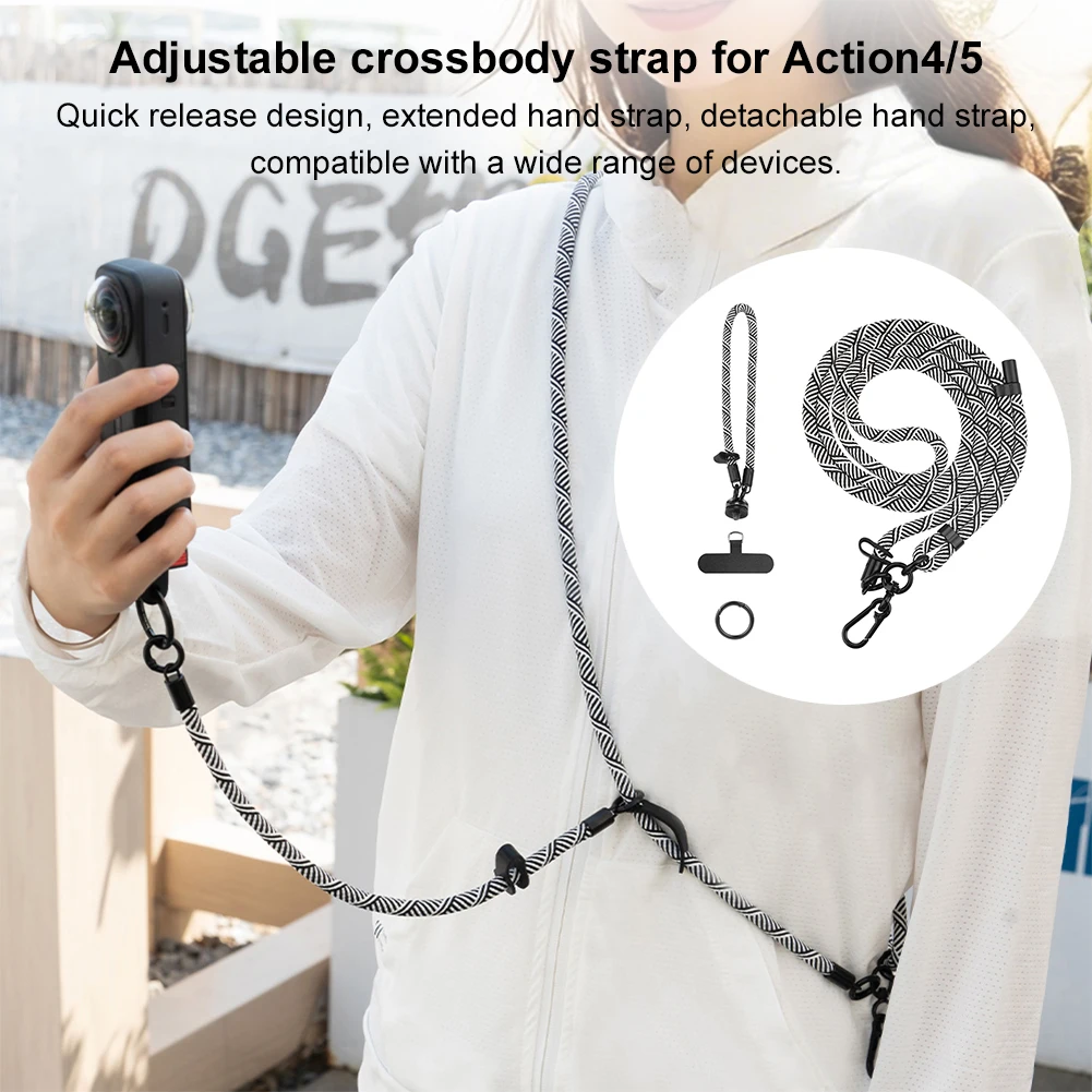 كاميرا الحركة حبل ارتداء مقاومة كاميرا السفر حمل الحبل كاميرا رياضية قابلة للفصل Crossbody الحبل ملحقات كاميرا العمل