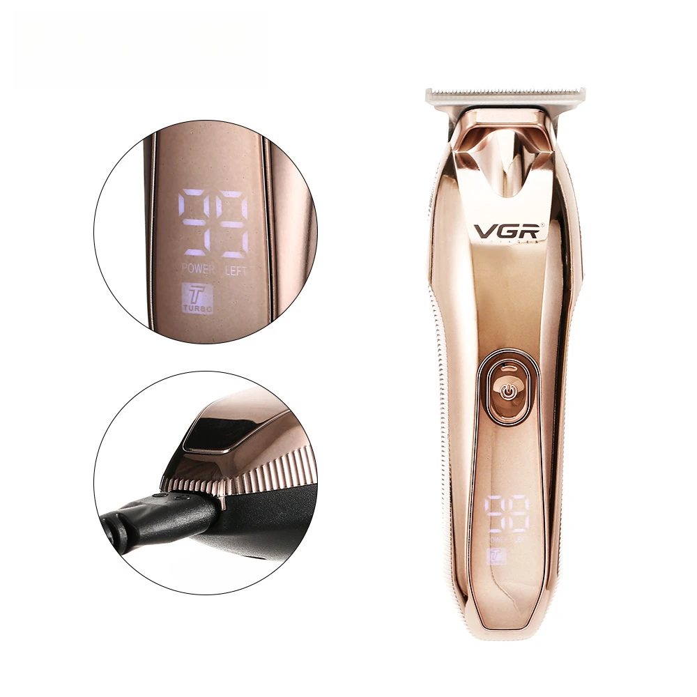 Electric Hair Clipper VGR293 Mini LED Display USB Rechargeable Cordless Trimmer For Men Women Kids