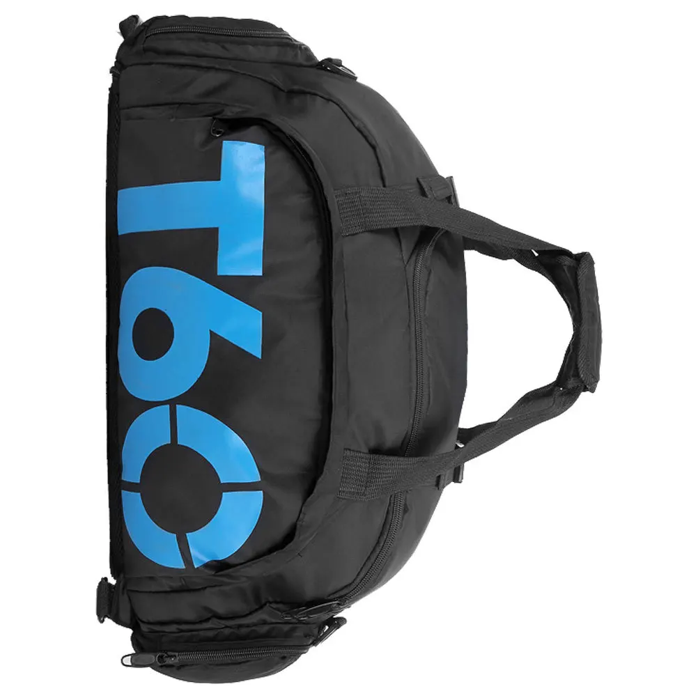 

1Pcs Sports Gym Bag Waterproof Casual Training Shoulder Bag Travel Handbag Black Blue Letters Large Capacity Detachable Strap