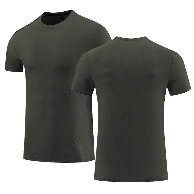 

Quick Dry Sports T Shirt Men Gym Sportswear Running T-shirts Fitness Clothing Green Men's Jogging Tshirt