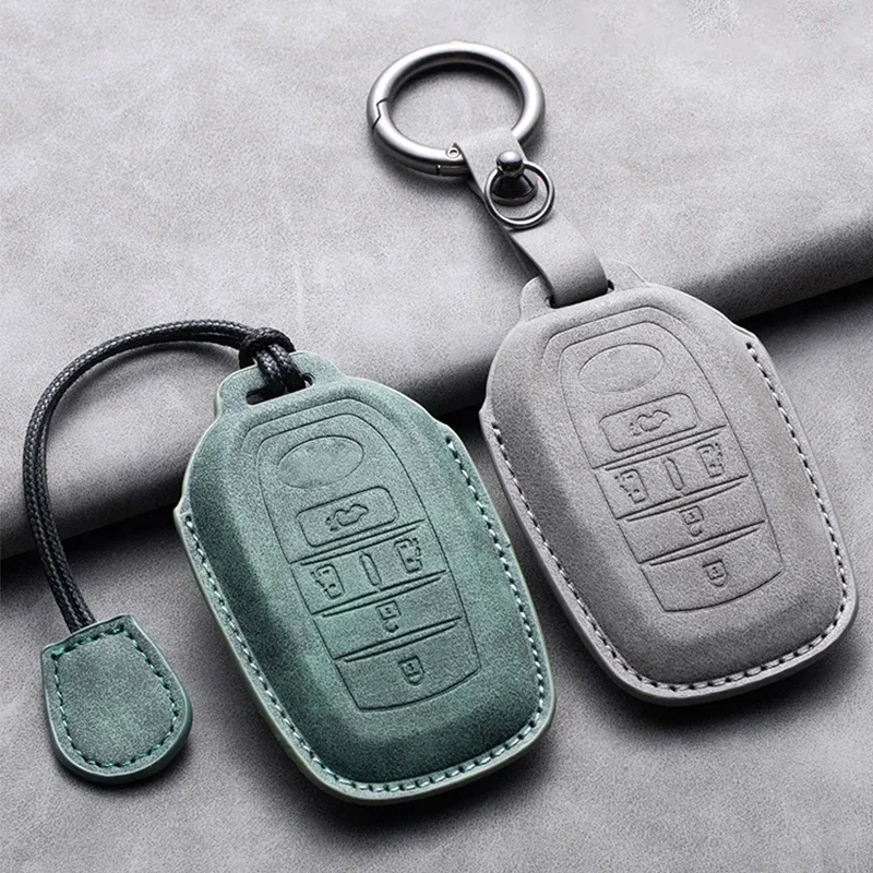 

2 3 5 Button Leather Car Key Case Cover Fob For Toyota Camry CHR Corolla RAV4 Avalon Land Cruiser Allion Highlander CR-V Breeze