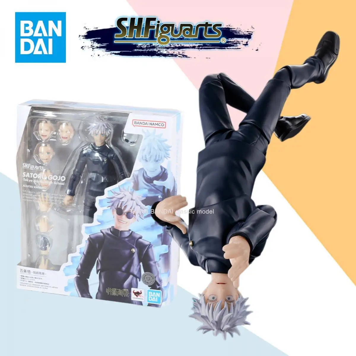

In Stock Bandai SHF S.H.Figurats Jujutsu Kaisen Satoru Gojo High School Anime Action Figure Finished Model Kit Toy Gift for Kids