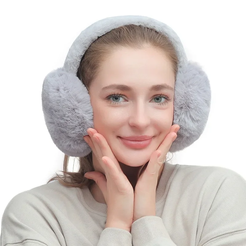 Soft Plush Ear Warmer Winter Warm for Women Men Fashion Solid Color Earflap Outdoor Cold Protection EarMuffs Ear Cover