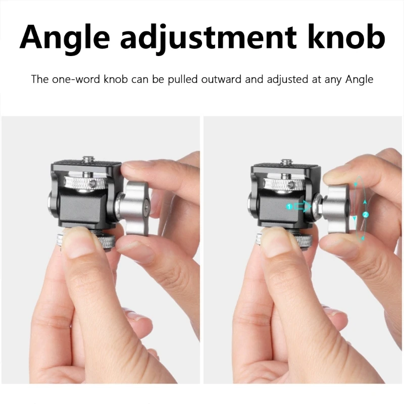 Soporte para monitores cámara 1/4 pulgadas con soporte giratorio para fría