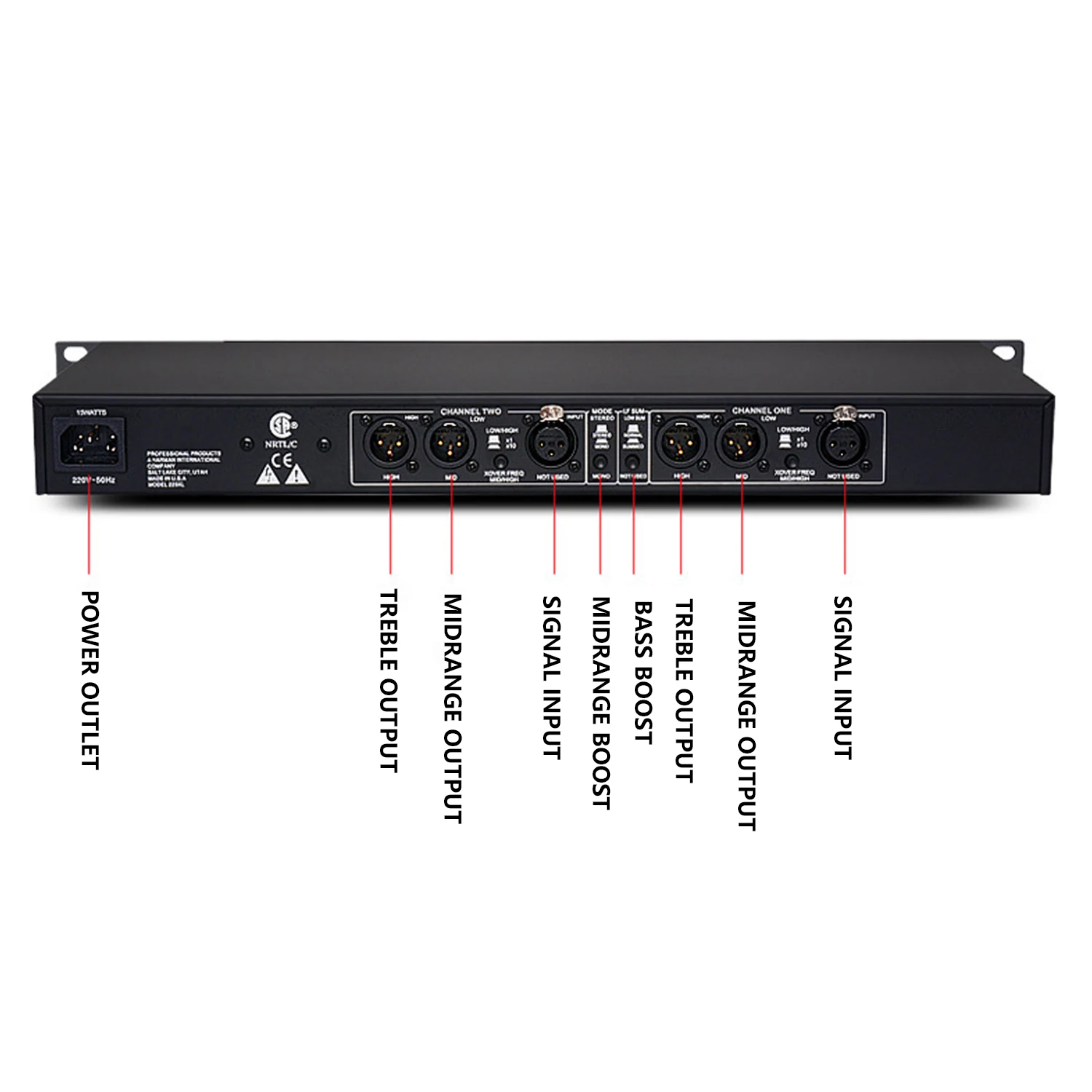 Equipamento de áudio profissional, estéreo 2-Way Mono 3-Way Crossover, adequado para Bar Stage Tuning, 223XL