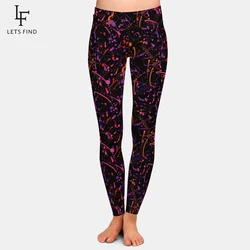 LETSFIND-pantalones de Fitness de alta calidad para mujer, mallas ajustadas de cintura alta con estampado 3D de salpicaduras de acuarela, a la moda, novedad