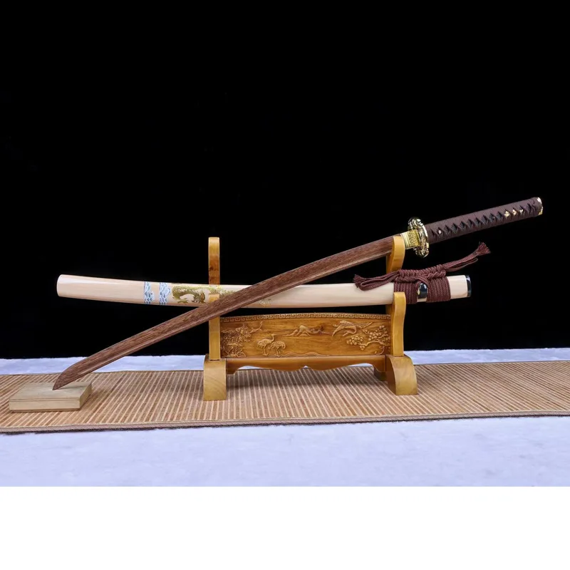 

One-piece Iaido Sword Wooden Knife With Sheath Bamboo Sword Martial Arts Training Props Pluck And Chop.