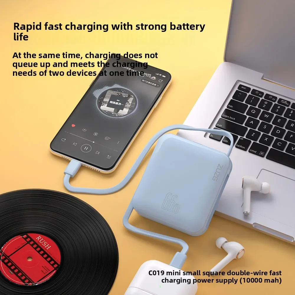 

10000 мАч CCC сертифицированный Power Bank 22,5 Вт сверхбыстрая зарядка интеллектуальный цифровой дисплей с кабелем для IPhone Xiaomi Samsung