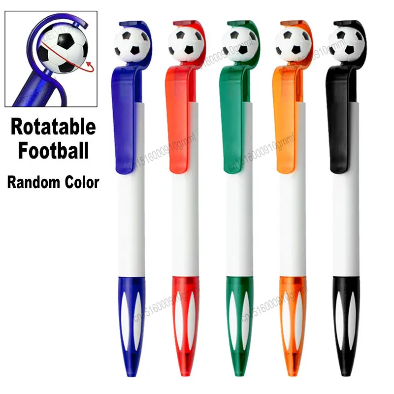 

10/30/50Pcs Set Rotatable Football Ballpoint Pen 1.0mm Tip Blue Black Ink Office School Writing Stationery Signature Ball Pen