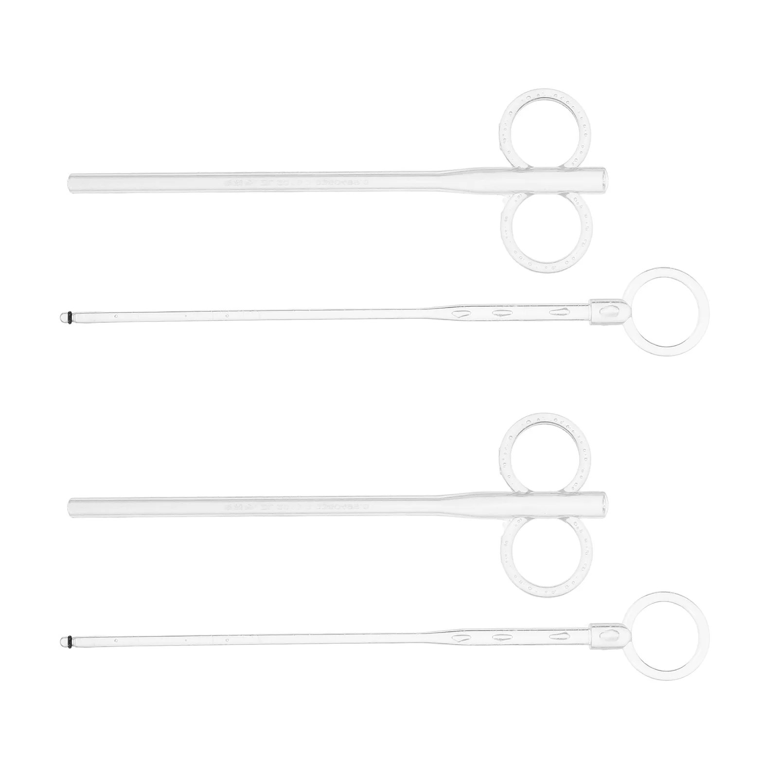 

2 Pcs Feeder Feeding Tubes for Baby Birds Birdcage Transparent Plastic