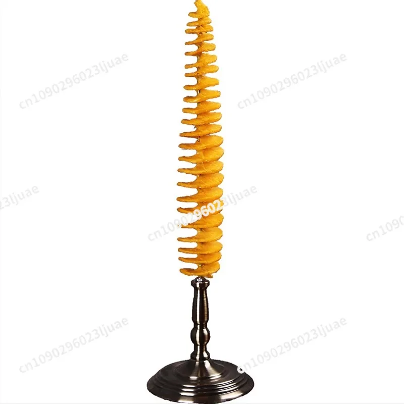 

Simulation Food Model Fake Potato Spiral Samples Tornado Potato Props Dummy Whirlwind Twist Potato Tower Model for Display