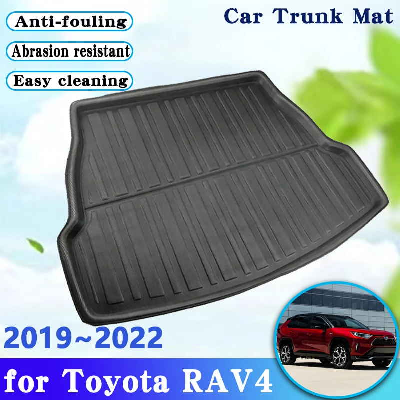 

Коврик для заднего багажника автомобиля для Toyota RAV4, аксессуары 2022 ~ 2019 XA50, водонепроницаемый коврик для багажника, поднос для багажника, коврик для хранения 3D EVA