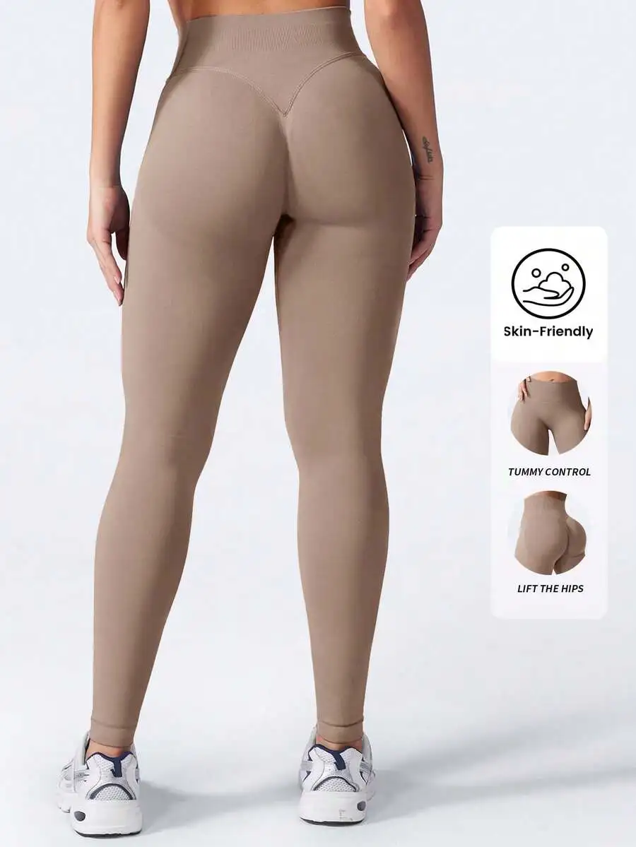 

High Waist Seamless Sports Leggings For Women Butt Lifting Tummy Control Yoga Pants