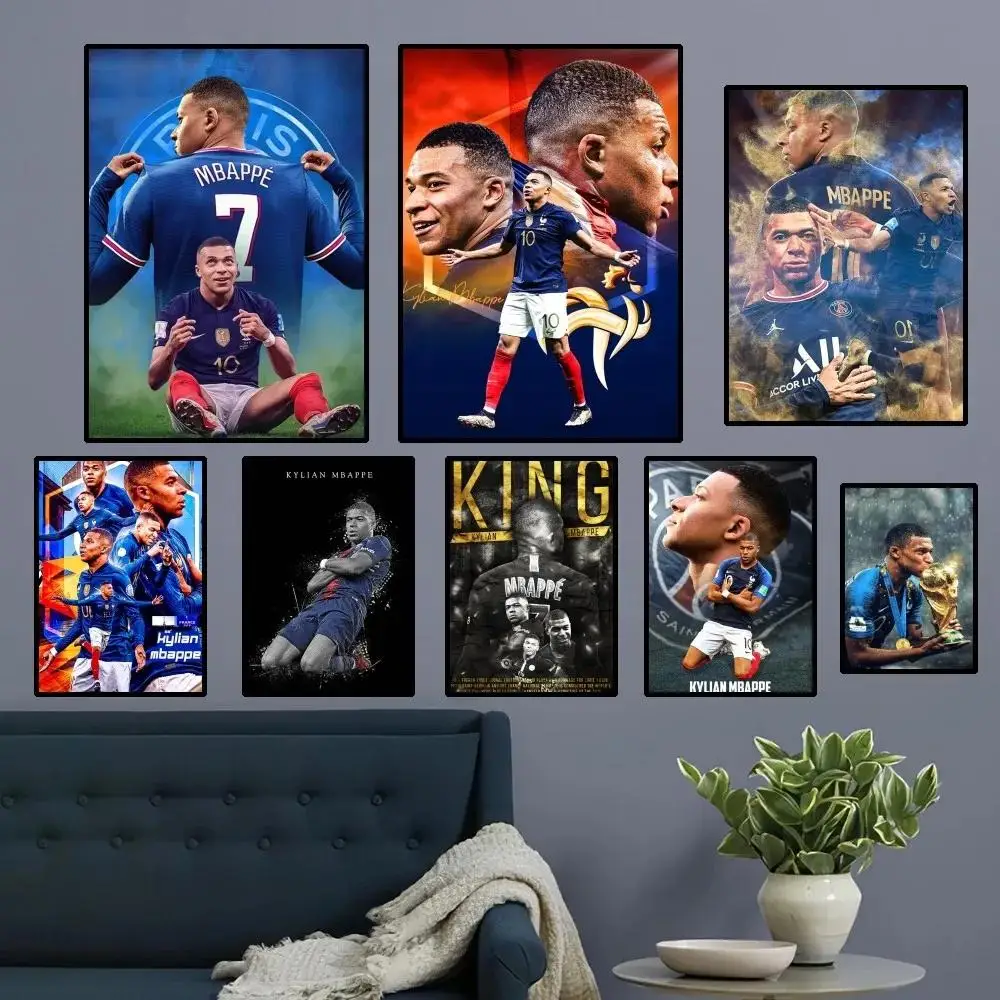 Kylian Mbappe Football Star Poster  Aesthetic Art Wall Decor for Living Room  Bedroom