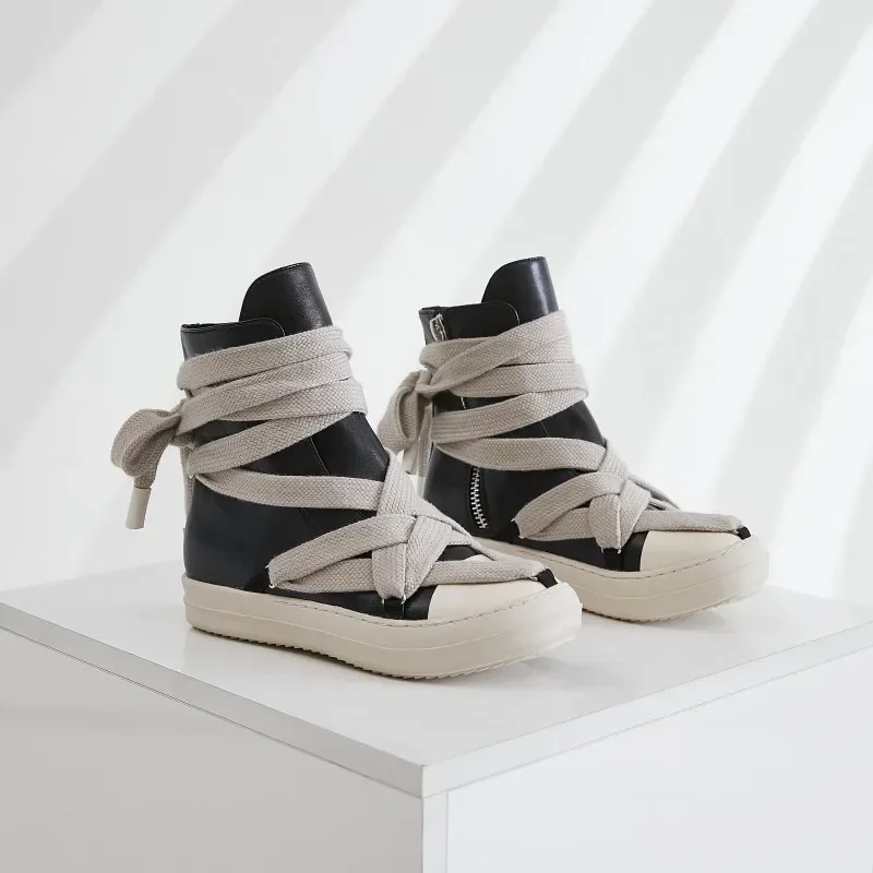 Coarse Shoelaces Five Mount Star 2023 New Hip Hop Street Dancing Shoes Female Couple Board Shoes Sneakers Casual Shoes Boots