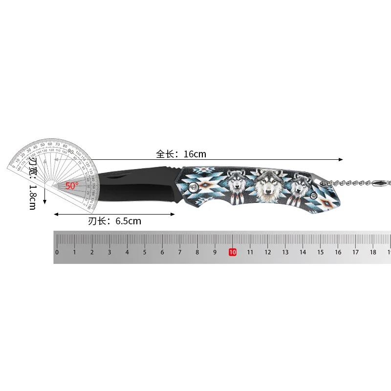 Outdoor stainless steel knife camping folding knife multi-functional portable high hardness mini fruit Survival knife