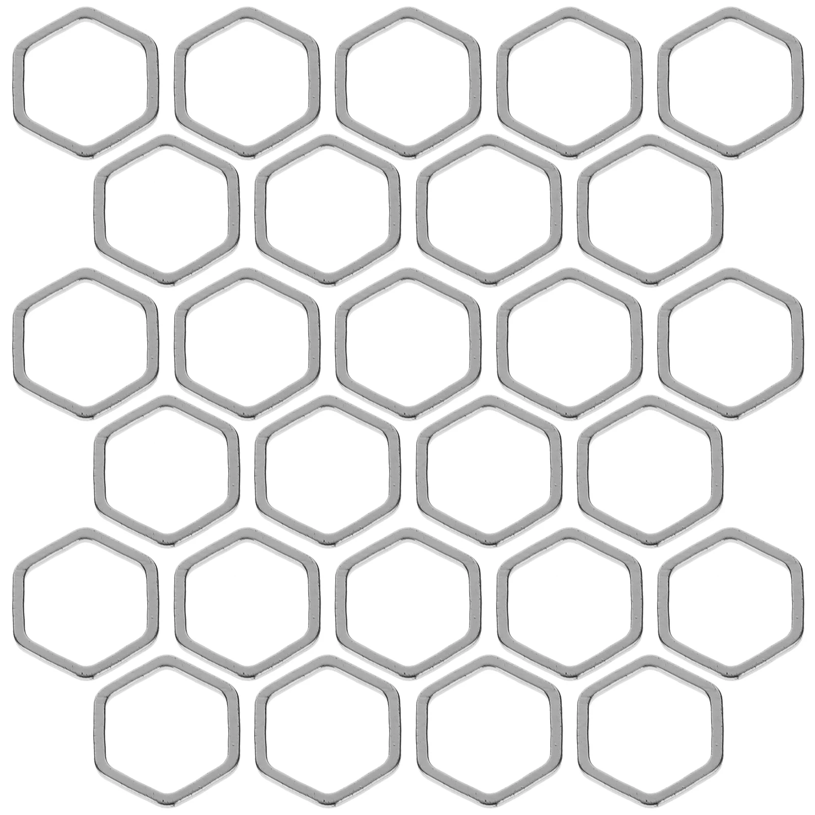 

50pcs Hexagonal Earring Pendant Copper Charms for DIY Jewelry Making Bracelets Necklaces Accessories Craft Projects Women Girls