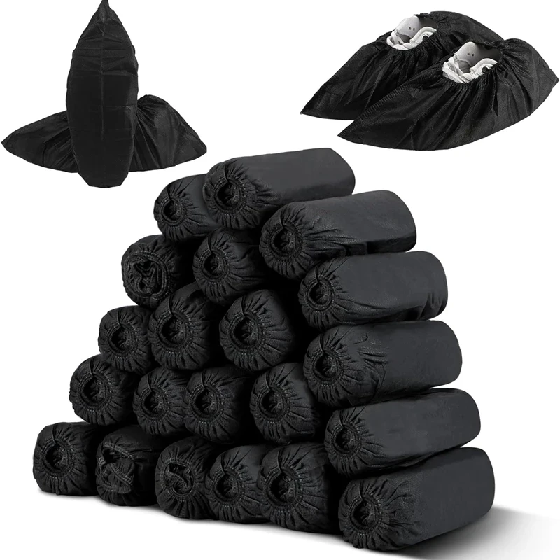 

100PCS Disposable Shoe Covers Dustproof Non-woven Non-slip Booties Shoe Cover for Students Adults Household Workplace Foot Cove