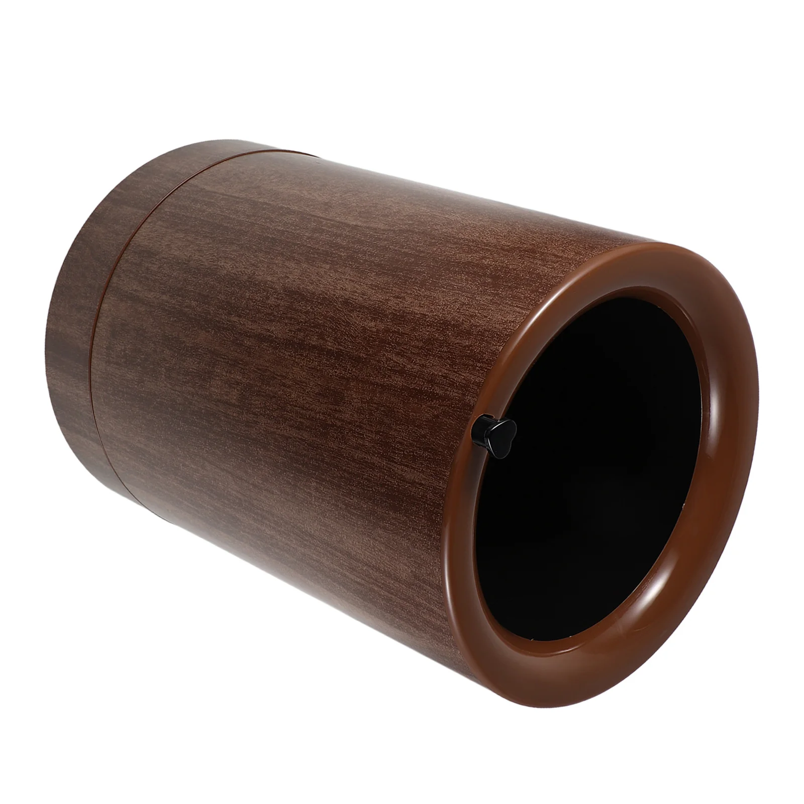 

Wood Grain Trash Can 9L Plastic Bin Inner Bucket Wheels Lidless Kitchen Bedroom Office Garbage Waste Basket Kitchen Trash Can