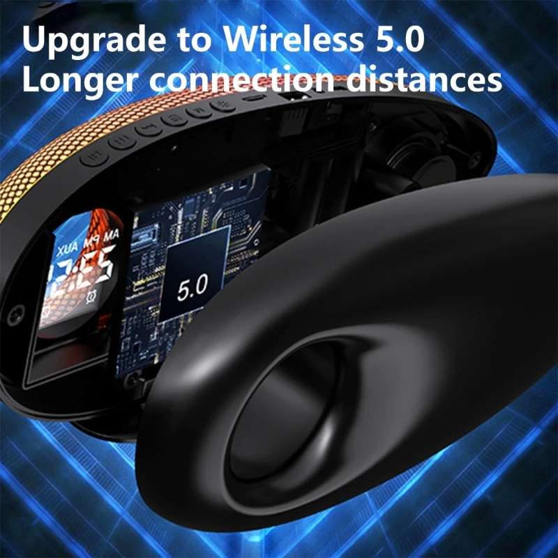 QX2B 호환 휴대용 스피커(HiFi 사운드 디지털 디스플레이 데이터 시간 포함)