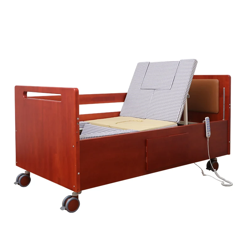 Automatic Washing and Drying Solid Wood Wind Electric Nursing Bed Multi-Function Turn-over