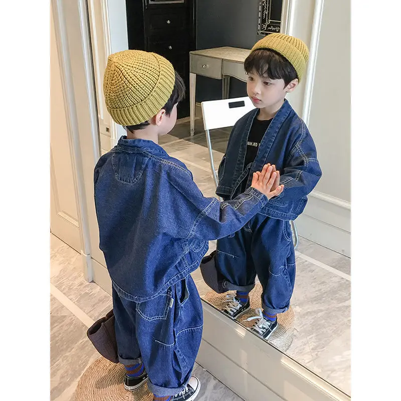 Children Clothes Kids Suit demin jacket+jeans Pant Winter Spring baby Boys clothing set Tracksuit outfit 2-8 years