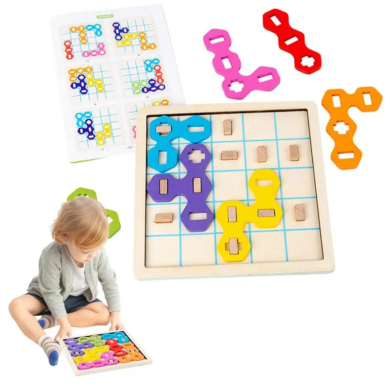

Wooden Toddler Puzzles Peg Puzzles Brain Teaser Puzzles Geometric Blocks Educational Colorful Sensory Toys Gift For Kids Over 3