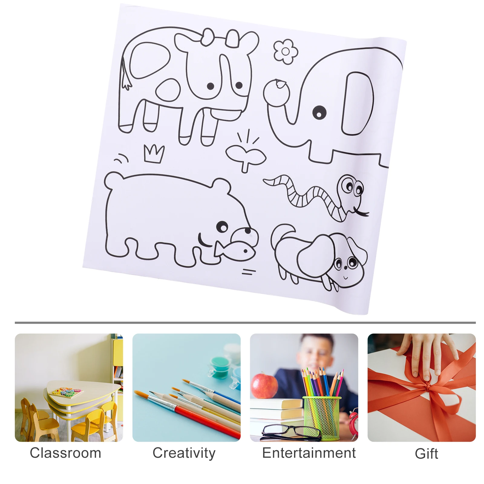 

1 Roll Kids Drawing Paper For Art Painting Diy Graffiti Scroll Children Creative Coloring Poster Craft Activity Easy Paste No